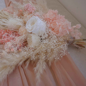 Dried Flower Bouquet. pink color Wedding Flowers for Bride, Bridal, Bridesmaid Flowergirl. Buttonholes to match. Dried Wedding Flowers