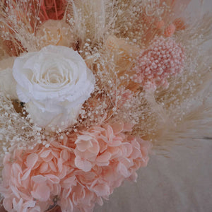 Dried Flower Bouquet. pink color Wedding Flowers for Bride, Bridal, Bridesmaid Flowergirl. Buttonholes to match. Dried Wedding Flowers
