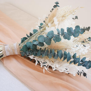 Eucalyptus Wedding Bouquet, Nude Bouquet, Cream Wedding Bouquet, Wedding Bouquet flower, Dried Wedding, White Wedding Bouquet, Boho Wedding