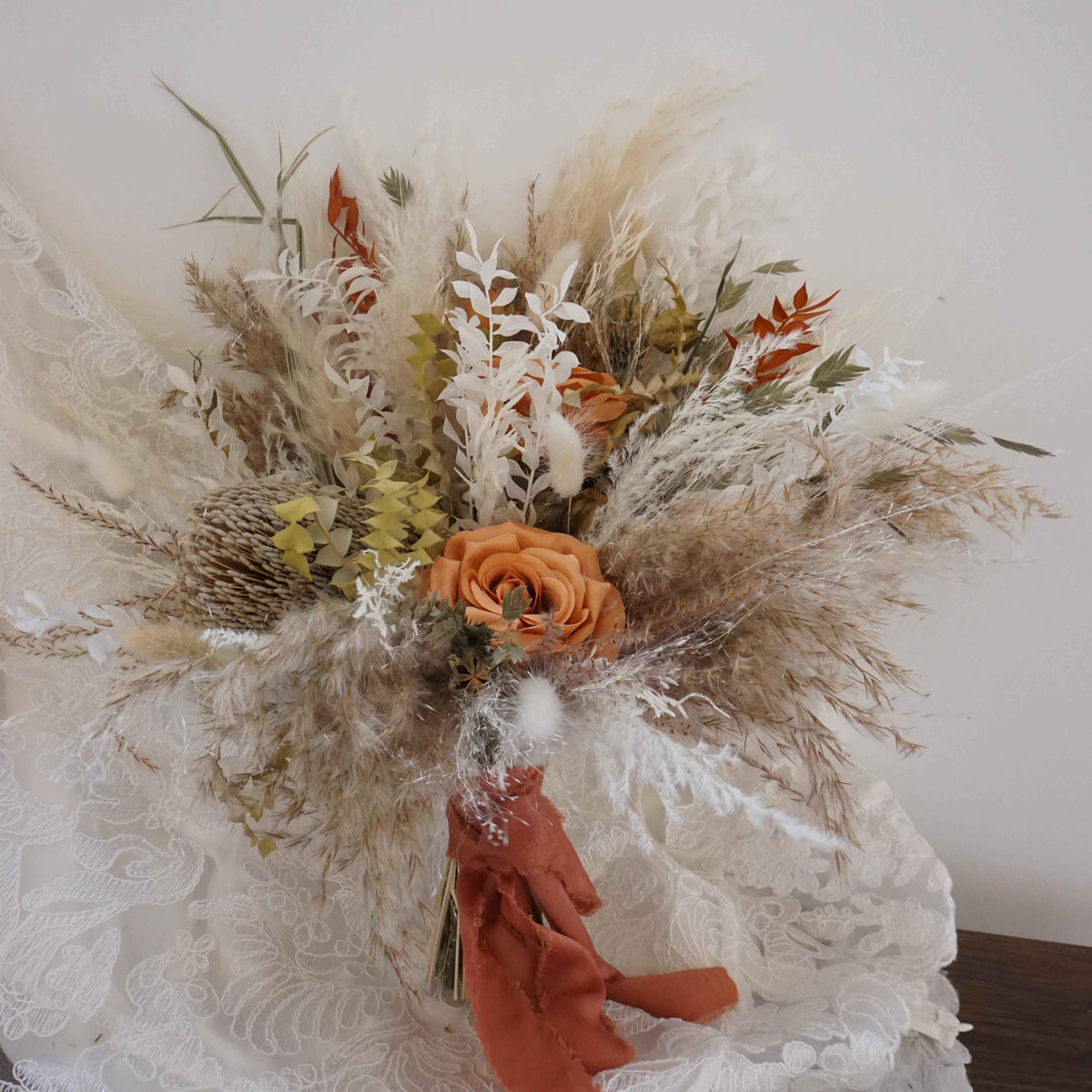 Boho bouquet, bohemian bouquet,  flower bouquet, pampas grass bouquet, neutral colored bouquet, dried flower bouquet, preserved flower