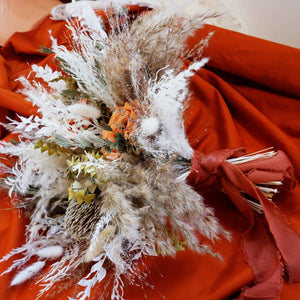 Boho bouquet, bohemian bouquet,  flower bouquet, pampas grass bouquet, neutral colored bouquet, dried flower bouquet, preserved flower