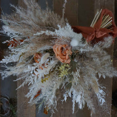 Boho bouquet, bohemian bouquet,  flower bouquet, pampas grass bouquet, neutral colored bouquet, dried flower bouquet, preserved flower