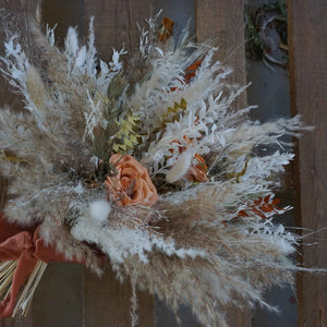 Boho bouquet, bohemian bouquet,  flower bouquet, pampas grass bouquet, neutral colored bouquet, dried flower bouquet, preserved flower