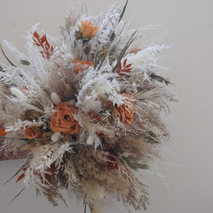 Boho bouquet, bohemian bouquet,  flower bouquet, pampas grass bouquet, neutral colored bouquet, dried flower bouquet, preserved flower