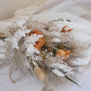 Boho bouquet, bohemian bouquet,  flower bouquet, pampas grass bouquet, neutral colored bouquet, dried flower bouquet, preserved flower