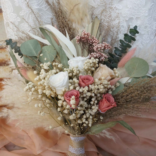 Dried flower bouquet, dried flower wedding .wedding bouquet,pampas grass decor,bride bouquet .boho style decor