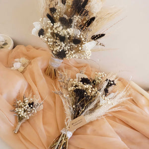Pampas and black bouquet / pampas grass dried grasses bouquet / dried flower bouquet / boho bridal bouquet