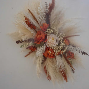 Pampas arch arrangement | Pampas wall decor | Pampas and Palm swag | Salon wall decor | Wedding arch | Backdrop decor | Pampas cloud