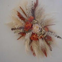 Pampas arch arrangement | Pampas wall decor | Pampas and Palm swag | Salon wall decor | Wedding arch | Backdrop decor | Pampas cloud