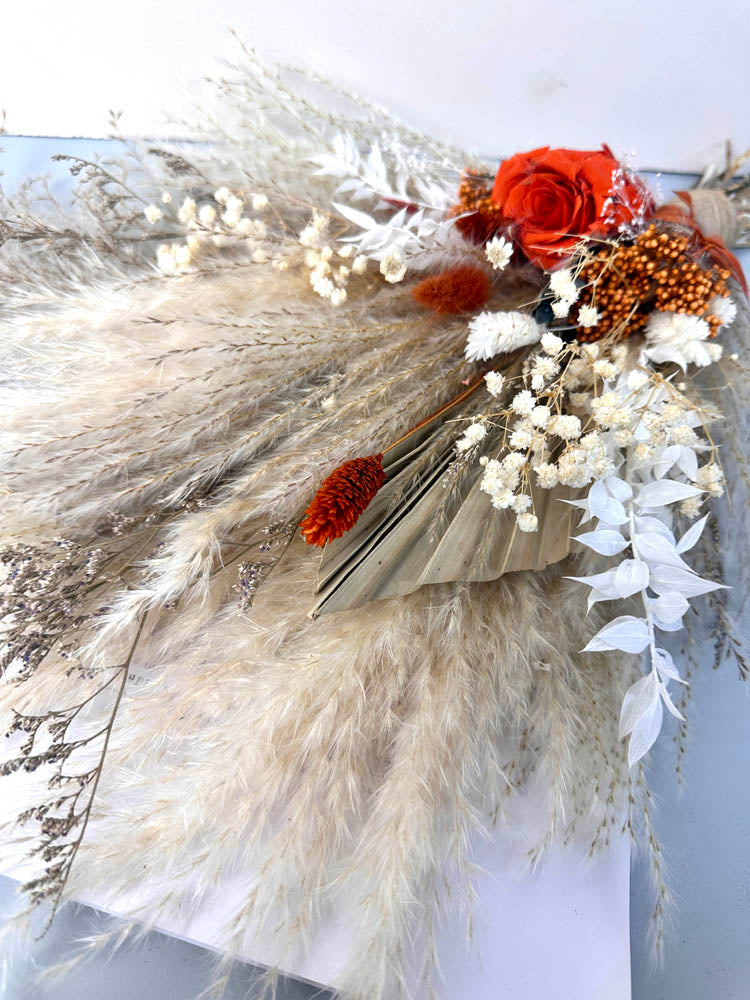Wedding bouquet, bridal bouquet, bridal accessories, dried flowers, winter/fall wedding flowers, preserved roses -PAMPAS grass wholesale and dried flowers wholesale near me