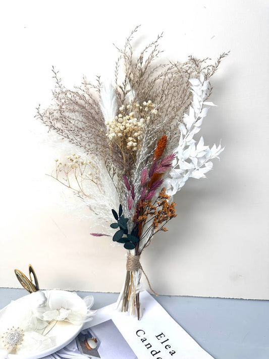 Wedding bouquet, bridal bouquet, bridal accessories, dried flowers, winter/fall wedding flowers, preserved roses -PAMPAS grass wholesale and dried flowers wholesale near me