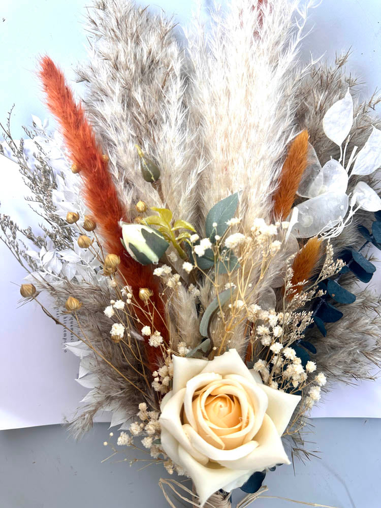 Wedding bouquet, bridal bouquet, bridal accessories, dried flowers, winter/fall wedding flowers, preserved roses -PAMPAS grass wholesale and dried flowers wholesale near me