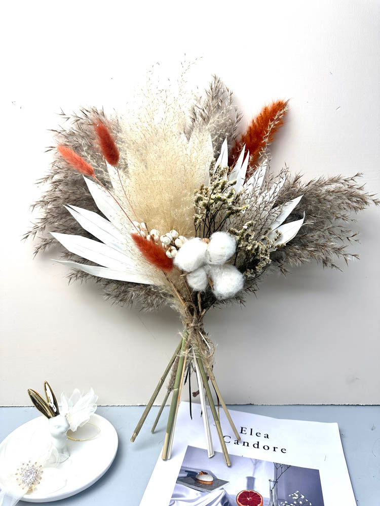 Wedding bouquet, bridal bouquet, bridal accessories, dried flowers, winter/fall wedding flowers, preserved roses -PAMPAS grass wholesale and dried flowers wholesale near me