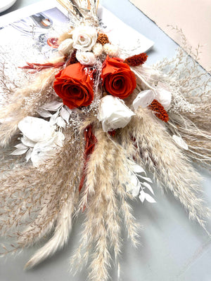 Wedding bouquet, bridal bouquet, bridal accessories, dried flowers, winter/fall wedding flowers, preserved roses -PAMPAS grass wholesale and dried flowers wholesale near me