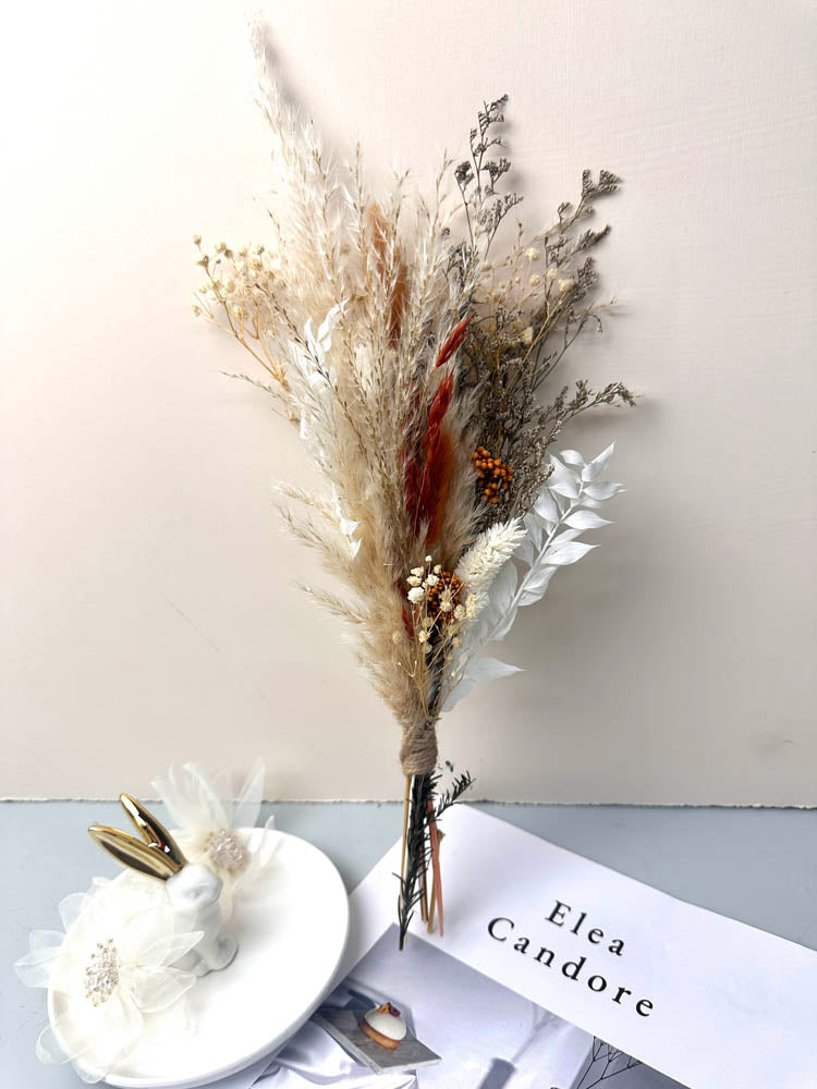 Wedding bouquet, bridal bouquet, bridal accessories, dried flowers, winter/fall wedding flowers, preserved roses -PAMPAS grass wholesale and dried flowers wholesale near me