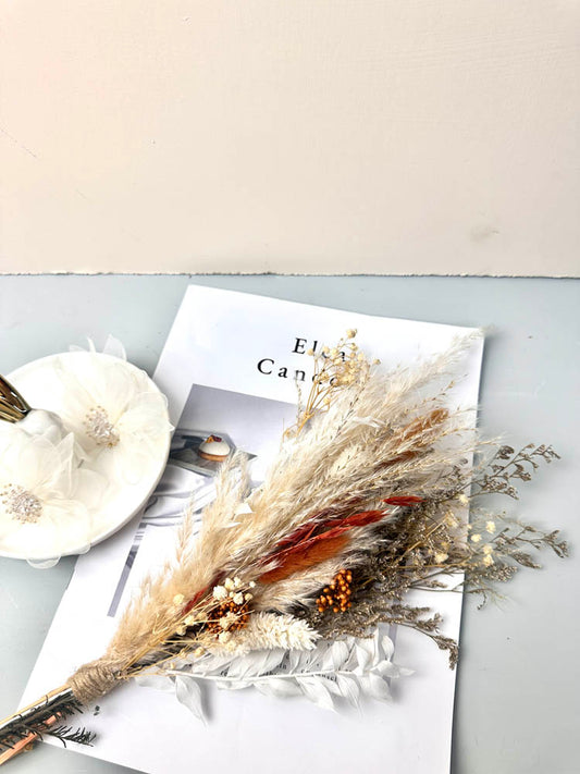 Wedding bouquet, bridal bouquet, bridal accessories, dried flowers, winter/fall wedding flowers, preserved roses -PAMPAS grass wholesale and dried flowers wholesale near me