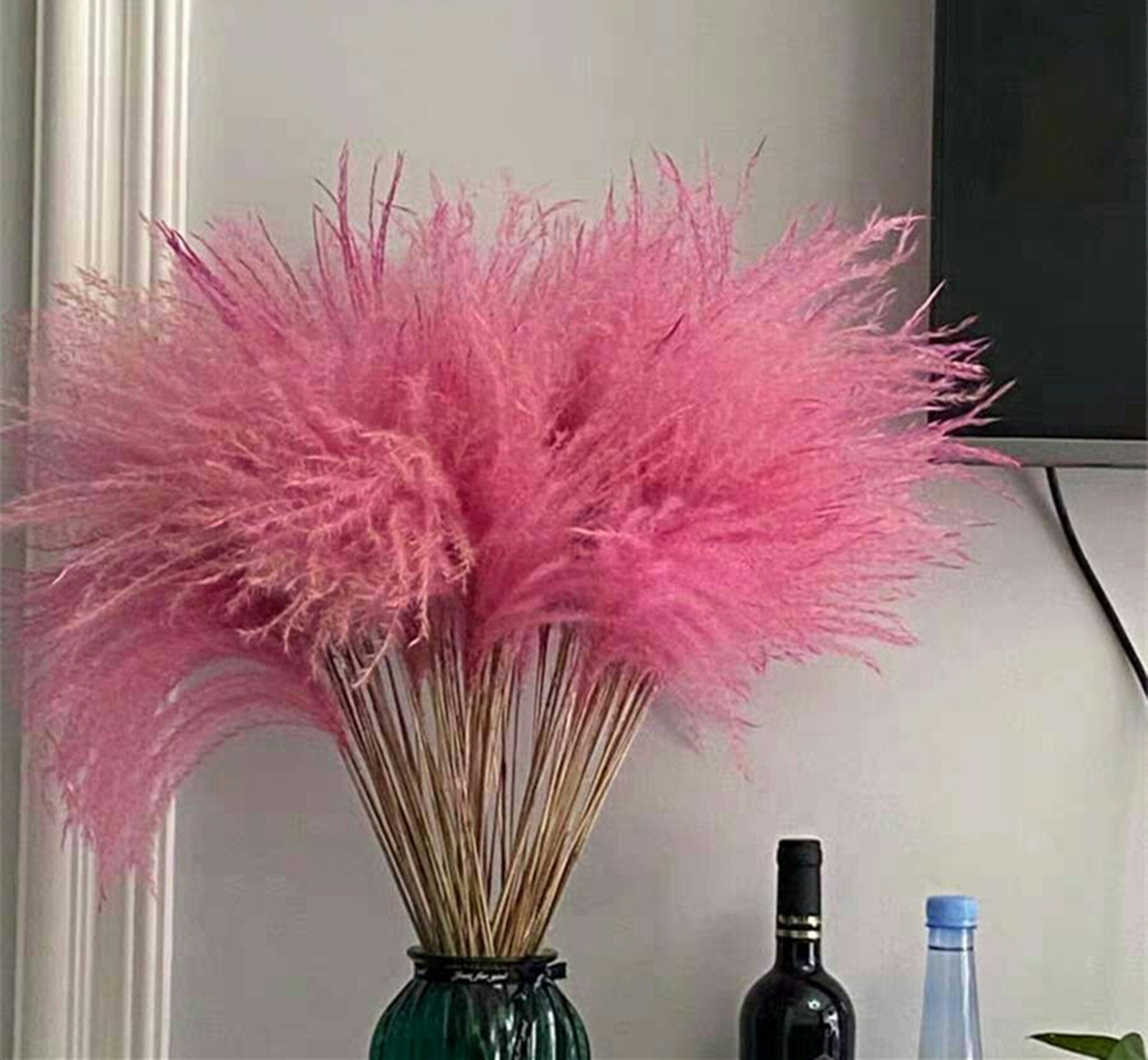 50 PCS  dried flower bouquet wedding decoration flower natural reed grass garden wedding supplies true bouquet,natural flower. -PAMPAS grass wholesale and dried flowers wholesale near me