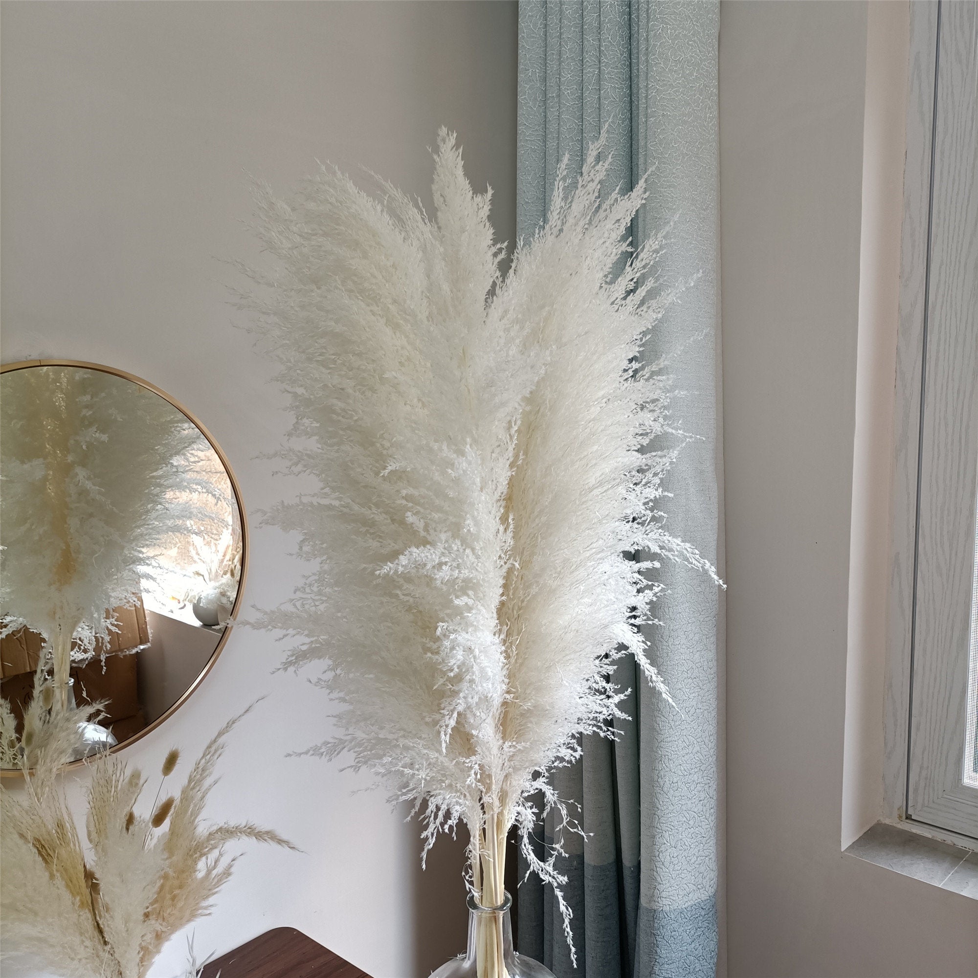 PAMPAS GRASS  35''- over100000 stems White  Dried Pampas Plant Decor, Pampas Wedding Decor Bouquet, Boho Bohemian Wedding Flower -PAMPAS grass wholesale and dried flowers wholesale near me