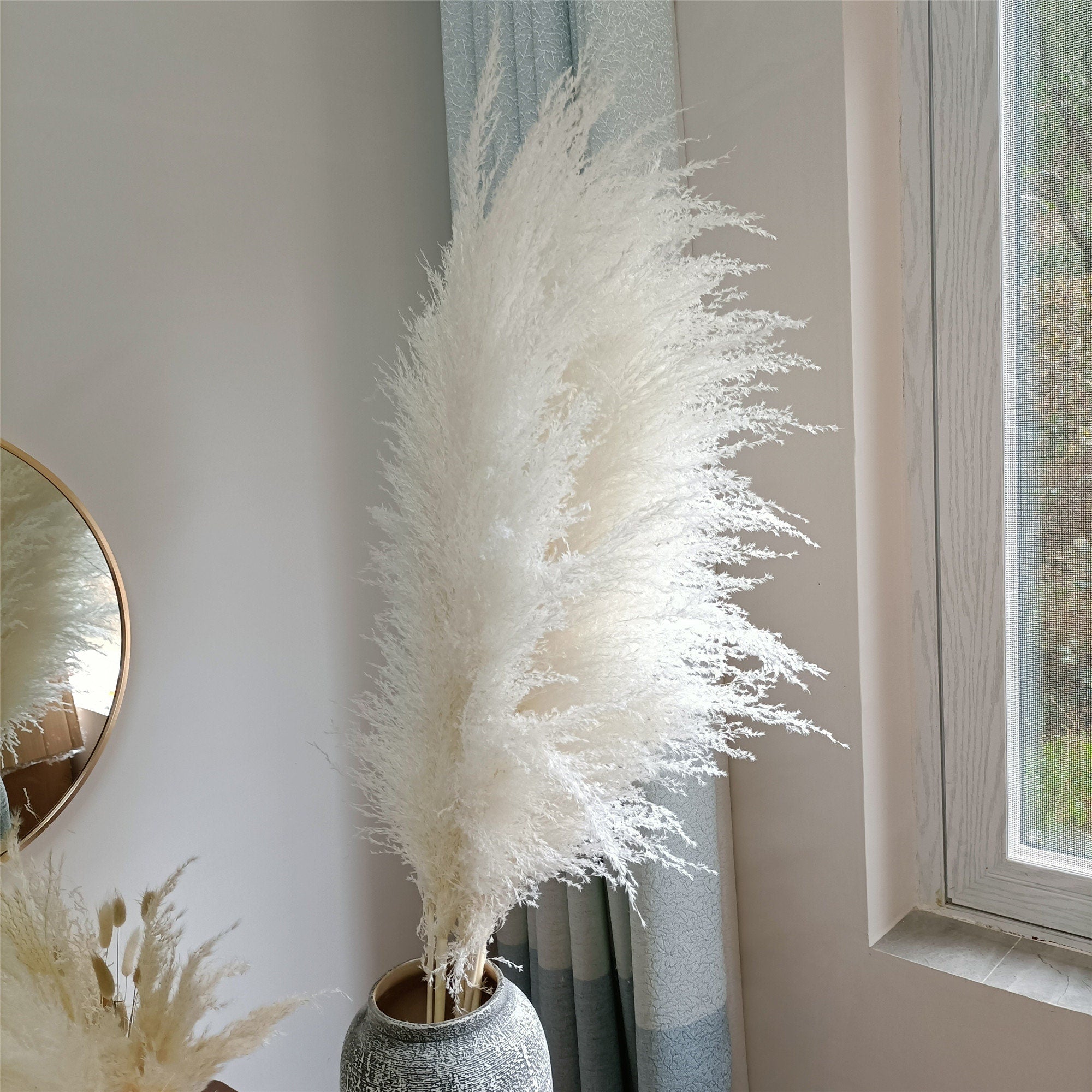 PAMPAS GRASS  35''- over100000 stems White  Dried Pampas Plant Decor, Pampas Wedding Decor Bouquet, Boho Bohemian Wedding Flower -PAMPAS grass wholesale and dried flowers wholesale near me