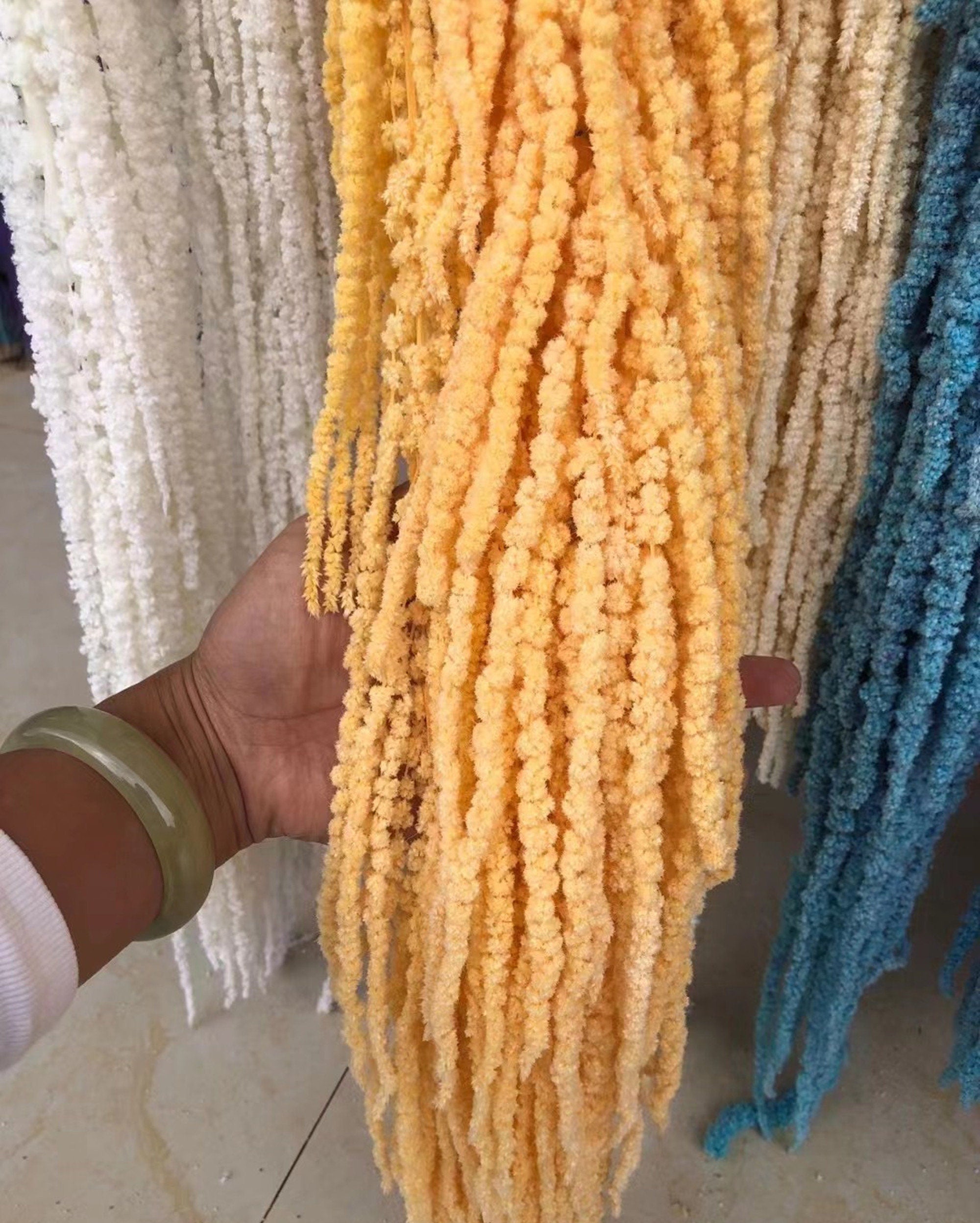 3 Stems Hanging dried flowers,Hanging Amaranthus,Preserved Bleached Hanging Bouquet,Wedding Decoration,Wall Decoration, Home Decor,Party Decoration -PAMPAS grass wholesale and dried flowers w