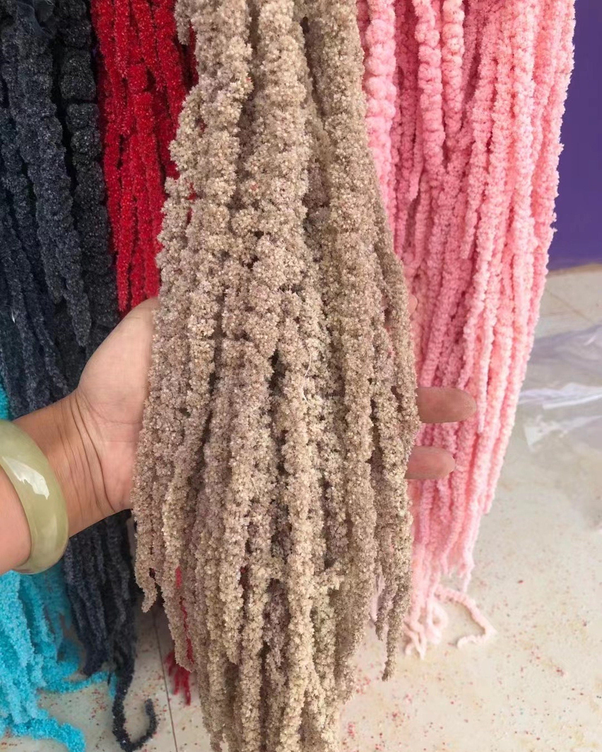 3 Stems Hanging dried flowers,Hanging Amaranthus,Preserved Bleached Hanging Bouquet,Wedding Decoration,Wall Decoration, Home Decor,Party Decoration -PAMPAS grass wholesale and dried flowers w